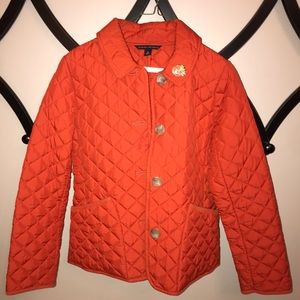 Banana Republic Orange Quilted Jacket